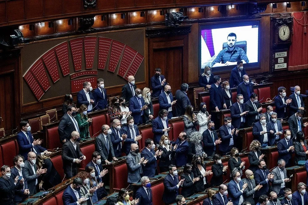 zelenskiy italianparliament