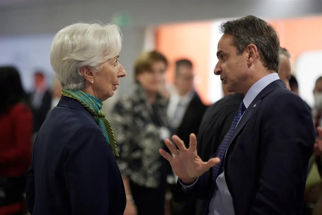 mitsotakis lagard davos