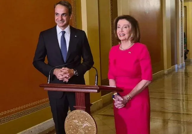 mitsotakis pelozi