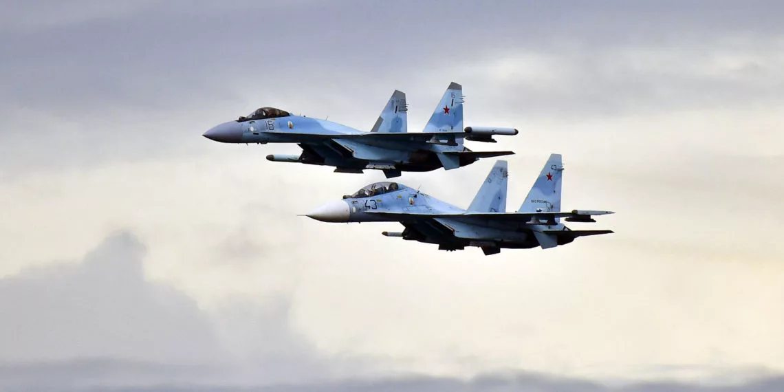 Test flights of Sukhoi Su 35S and Su 30M2 fighter jets ahead of 2018 Eastern Economic Forum