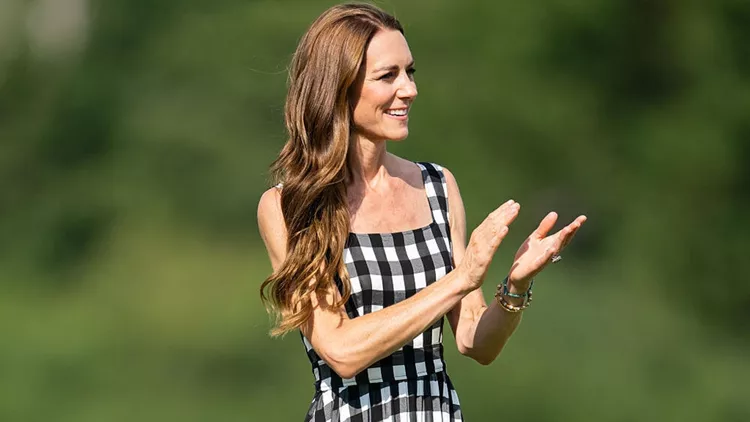 Kate Middleton - καρό φόρεμα